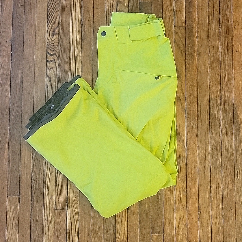 Eddie Bauer Ski/Snow Board Pants, Chartreuse Color, Size Small